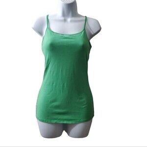 Vintage Express sexy Stretch Bra Cami Womens Green Spaghetti Strap Camisole Top